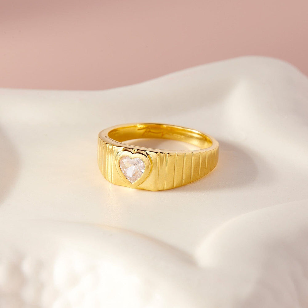 Gold Heart Ring Heart Frame Ring Gold Love Ring Gold Love Heart Ring Gold  Heart Jewelry Gold Dainty Ring Valentines Gift for Her - Etsy